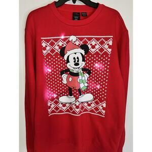 Mickey Mouse Disney Light Up Christmas Sweater Long Sleeves Size Medium